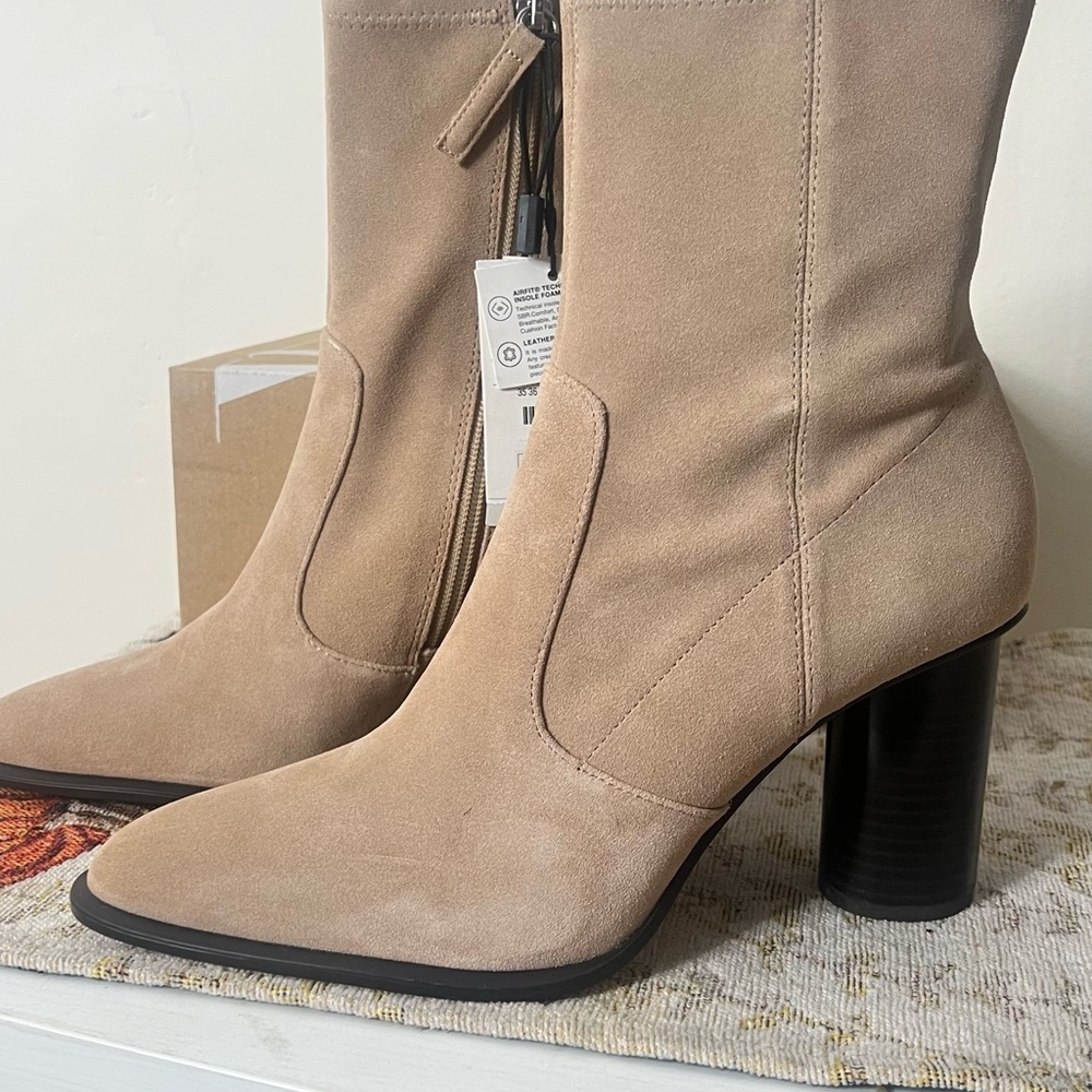 Zara Tan Suede Ankle Boots - Picture 4 of 13